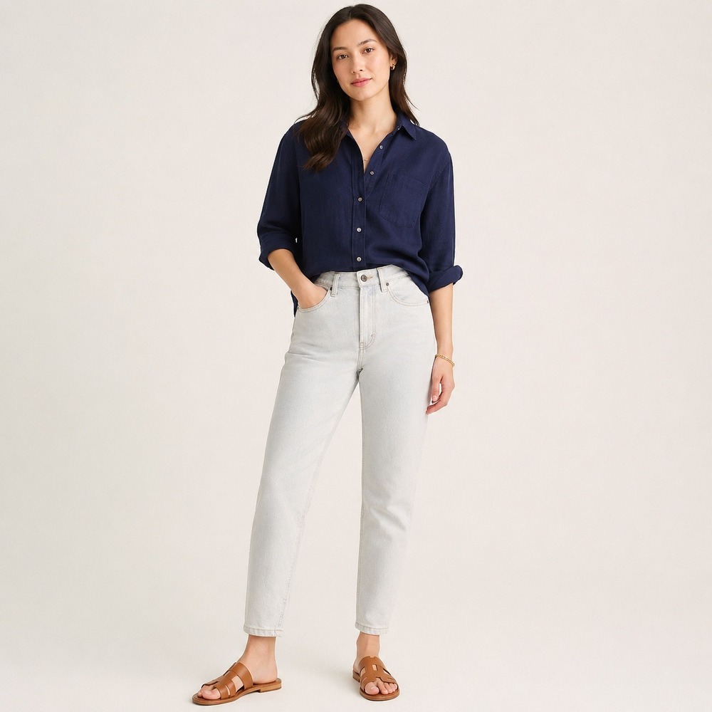 Wild Fable Womens Super High-Rise Tapered Jeans 2 Light Blue Denim Mom Jeans